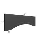 Midtown Black Shaker 48" Arched Recessed Panel Valance (Trimmable)