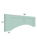Midtown Mint Green Shaker 48" Arched Recessed Panel Valance (Trimmable)