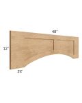 Vienna Timber 48" Arched Recessed Panel Valance (Trimmable)
