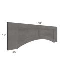 Salem Cobblestone 48" Arched Recessed Panel Valance (Trimmable)