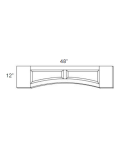 Tuscan 48" Arched Recessed Panel Valance (Trimmable)