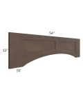 Tuscan Kona Brown 54" Arched Raised Panel Valance (Trimmable)