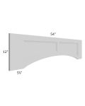 Tuscan Painted Grey 54" Arched Raised Panel Valance (Trimmable)
