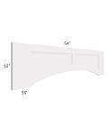 Midtown Cloud Shaker 54" Arched Raised Panel Valance (Trimmable)