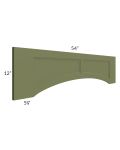 Midtown Hunter Green Shaker 54" Arched Recessed Panel Valance (Trimmable)