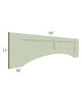 Midtown Pistachio Green Shaker 54" Arched Recessed Panel Valance (Trimmable)