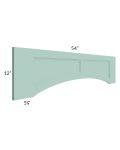 Midtown Mint Green Shaker 54" Arched Recessed Panel Valance (Trimmable)