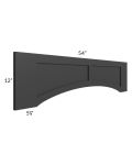 Vienna Black 54" Arched Recessed Panel Valance (Trimmable)