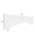 54" Arched Recessed Panel Valance (Trimmable)