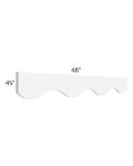 Vail White Shaker 48" Scalloped Valance