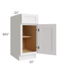 Midtown Cloud Shaker 15" Vanity Base Cabinet