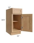 Midtown Timber Shaker 15" Vanity Base Cabinet