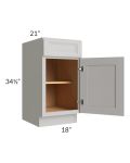 Salem Light Grey 18" Vanity Base Cabinet
