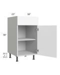 Milan White Matte 18" Vanity Base Cabinet