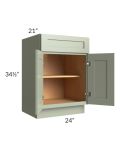 Midtown Pistachio Green Shaker 24" Vanity Base Cabinet