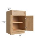 Midtown Timber Shaker 24" Vanity Base Cabinet