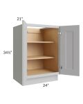 Tuscan Painted Grey 24" Full Height Door Vanity Base Cabinet