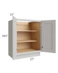 Midtown Light Grey Shaker 27" Full Height Door Vanity Base Cabinet