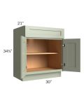 Midtown Pistachio Green Shaker 30" Vanity Base Cabinet