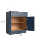 Midtown Blue Shaker 30" Vanity Base Cabinet