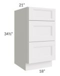 Tuscan Cloud 18" Vanity 3-Drawer Base Cabinet