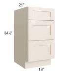 18" Vanity 3-Drawer Base Cabinet