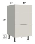 Milan Beige Matte 18" Vanity 3-Drawer Base Cabinet