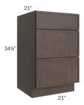 Vienna Kona Brown 21" Vanity Drawer Base Cabinet