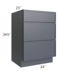 Vienna Indigo 24" Vanity Drawer Base Cabinet