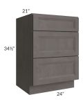 Salem Dark Grey 24" Vanity Drawer Base Cabinet