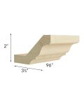 Unfinished Shaker 8' Small Crown Molding