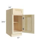 Unfinished Shaker 15" Base Cabinet