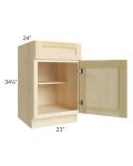 Unfinished Shaker 21" Base Cabinet