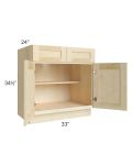 Unfinished Shaker 33" Base Cabinet