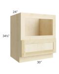 Unfinished Shaker 30" Microwave Base Cabinet