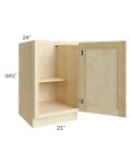 Unfinished Shaker 21" Full Height Door Base Cabinet