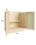 Unfinished Shaker 36" Full Height Door Base Cabinet