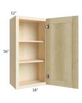 Unfinished Shaker 18x36 Wall Cabinet