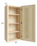 Unfinished Shaker 18x42 Wall Cabinet