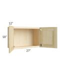 Unfinished Shaker 27x18 Wall Cabinet
