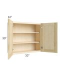 Unfinished Shaker 33x30 Wall Cabinet