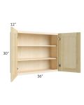 Unfinished Shaker 36x30 Wall Cabinet