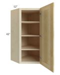 Unfinished Shaker 24x42 Wall Diagonal Corner Cabinet