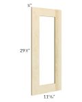 Unfinished Shaker 12x30 Glass Door Only