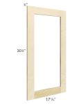 Unfinished Shaker 18x36 Glass Door Only