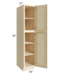 Unfinished Shaker 18x90x27 Wall Pantry Cabinet