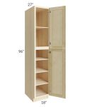 Unfinished Shaker 18x96x27 Wall Pantry Cabinet