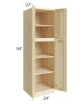 Unfinished Shaker 24x84x27 Wall Pantry Cabinet