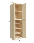 Unfinished Shaker 24x96x27 Wall Pantry Cabinet