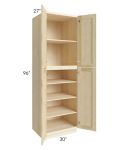 Unfinished Shaker 30x96x27 Wall Pantry Cabinet